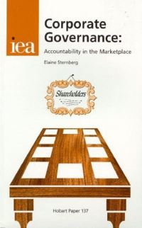 Book Cover for Corporate Governance by Elaine Sternberg, Institute of Economic Affairs