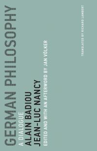 Book Cover for German Philosophy by Alain Badiou
