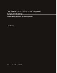 Book Cover for The Subjectivity Effect in Western Literary Tradition by Joel Fineman