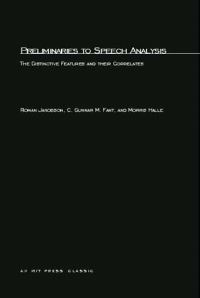 Book Cover for Preliminaries to Speech Analysis by Roman Jakobson, Gunnar Fant, Morris Halle