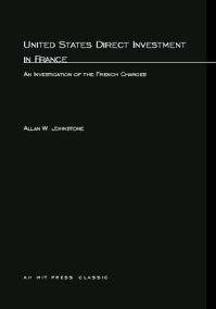 Book Cover for United States Direct Investment in France by Allan W Johnstone