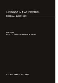 Book Cover for Readings in Mathematical Social Science by Paul F Lazarsfeld, Neil W Henry