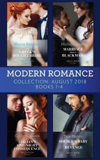 Book Cover for Modern Romance August 2018 Books 1-4 Collection by Sharon Kendrick, Michelle Smart, Cathy Williams, Tara Pammi