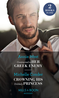 Book Cover for Contracted to Her Greek Enemy by Annie West, Michelle Conder