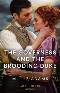 Book Cover for The Governess and the Brooding Duke by Milly Adams