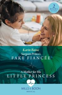 Book Cover for Surgeon Prince's Fake Fiancée by Karin Baine, Karin Baine