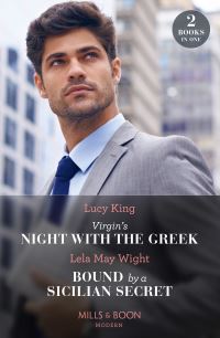 Book Cover for Virgin's Night With the Greek by Lucy King, Lela May Wight