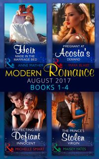 Book Cover for Modern Romance Collection. Books 1-4 August 2017 by Anne Mather, Maisey Yates, Michelle Smart, Maya Blake