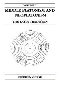 Book Cover for Middle Platonism and Neoplatonism by Stephen Gersh