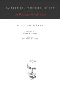 Book Cover for Categorical Principles of Law by Otfried Höffe
