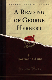 Book Cover for A Reading of George Herbert by Rosemond Tuve