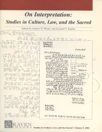 Book Cover for On Interpretation by Andrew D Weiner, Leonard V Kaplan, Sonja HansardWeiner, University of WisconsinMadison