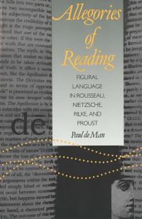 Book Cover for Allegories of Reading by Paul De Man