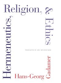 Book Cover for Hermeneutics, Religion, and Ethics by HansGeorg Gadamer