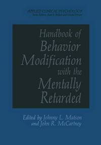 Book Cover for Handbook of Behavior Modification With the Mentally Retarded by J L Matson