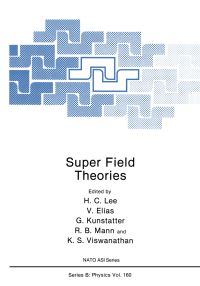 Book Cover for Super Field Theories by H C Lee
