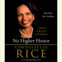 Book Cover for No Higher Honor by Condoleezza Rice