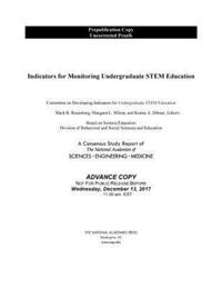 Book Cover for Indicators for Monitoring Undergraduate STEM Education by Engineering, and Medicine US National Academies of Sciences