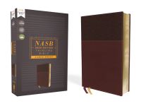 Book Cover for NASB, Thinline Bible, Large Print, Leathersoft, Burgundy, Red Letter, 2020 Text, Comfort Print by Zondervan