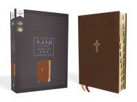 Book Cover for NASB, Thinline Bible, Leathersoft, Brown, Red Letter, 1995 Text, Thumb Indexed, Comfort Print by Zondervan