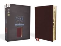 Book Cover for NASB, Thinline Bible, Large Print, Bonded Leather, Burgundy, Red Letter, 1995 Text, Thumb Indexed, Comfort Print by Zondervan