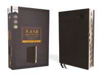 Book Cover for NASB, Thinline Bible, Large Print, Leathersoft, Black, Red Letter, 2020 Text, Thumb Indexed, Comfort Print by Zondervan