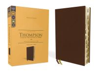 Book Cover for KJV, Thompson Chain-Reference Bible, Genuine Leather, Calfskin, Brown, Red Letter, Thumb Indexed, Comfort Print by Zondervan