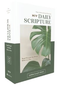 Book Cover for Niv, Daily Scripture, Super Giant Print, Paperback, White/Green, Comfort Print by Zondervan