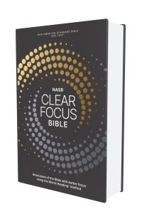 Book Cover for NASB, Clear Focus Bible, Hardcover, Charcoal/Gold by Zondervan