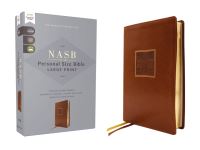 Book Cover for NASB, Personal Size Bible, Large Print, Leathersoft, Brown, Red Letter, 1995 Text, Comfort Print by Zondervan