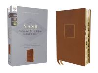 Book Cover for NASB, Personal Size Bible, Large Print, Leathersoft, Brown, Red Letter, 1995 Text, Thumb Indexed, Comfort Print by Zondervan