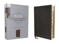 Book Cover for NASB, Personal Size Bible, Large Print, Genuine Leather, Calfskin, Black, Red Letter, 1995 Text, Thumb Indexed, Comfort Print by Zondervan