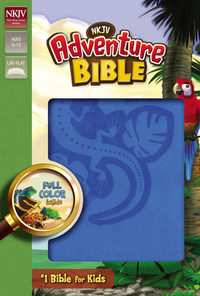 Book Cover for NKJV, Adventure Bible, Leathersoft, Blue, Full Color by Lawrence O Richards