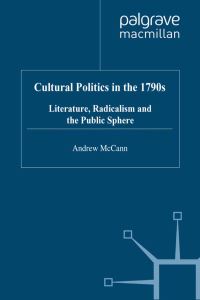 Book Cover for Cultural Politics in the 1790'S by Andrew McCann