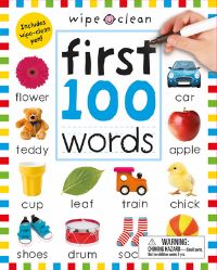 Book Cover for Wipe Clean: First 100 Words (Enclosed Spiral Binding) by Roger Priddy