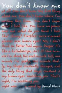 Book Cover for You Don't Know Me by David Klass