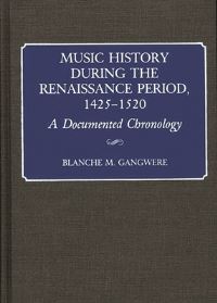 Book Cover for Music History During the Renaissance Period, 1425-1520 by Blanche Gangwere