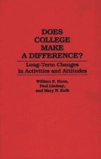 Book Cover for Does College Make a Difference? by William Knox, Paul Lindsay, Mary N Kolb