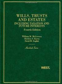 Book Cover for Wills, Trusts, and Estates by William M McGovern, Sheldon F Kurtz, David English