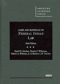 Book Cover for Cases and Materials on Federal Indian Law by David H Getches