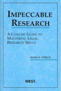 Book Cover for Impeccable Research by Mark Osbeck