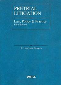 Book Cover for Pretrial Litigation by R Lawrence Dessem