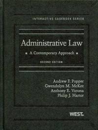 Book Cover for Administrative Law by Andrew F Popper, Gwendolyn M McKee