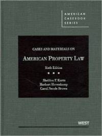 Book Cover for Cases and Materials on American Property Law by Sheldon F. Kurtz, Herbert Hovenkamp, Carol Necole Brown