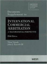 Book Cover for International Commercial Arbitration by Tibor Varady, John J Barceló, Arthur Taylor Von Mehren