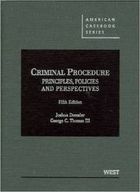 Book Cover for Criminal Procedure by Joshua Dressler, George C Thomas