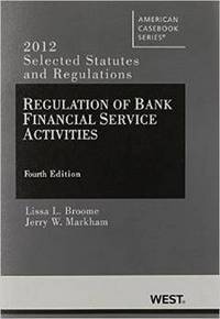 Book Cover for Regulation of Bank Financial Service Activities 4th by Lissa Broome, Jerry Markham