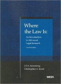 Book Cover for Where the Law Is by J D S Armstrong, Christopher A Knott