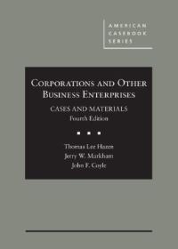 Book Cover for Corporations and Other Business Enterprises by Thomas Lee Hazen, Jerry W. Markham, John F. Coyle
