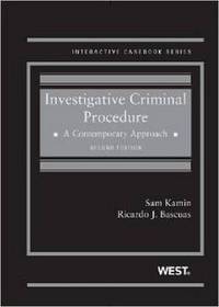 Book Cover for Investigative Criminal Procedure by Sam Kamin, Ricardo J Bascuas